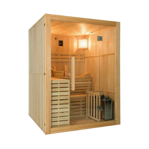 Traditionelle finnische Sauna 4 Plätze Holz Ofen 6 kW Sense 4