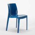 Tavolino Rotondo Nero 70x70 cm con 2 Sedie Colorate Ice Cosmopolitan 
