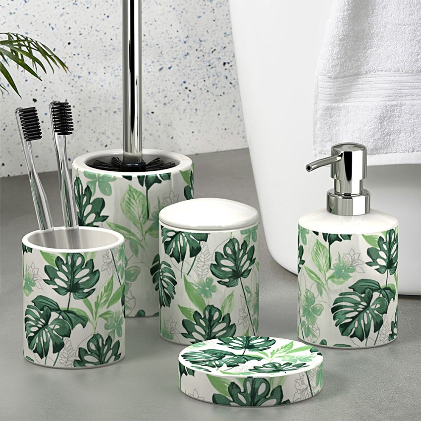 Badezimmerzubehör-Set: Zahnputzbecher, Seifenschale, WC-Bürste, Seifenspender Gardena Aktion Badezimmerzubehör-Set: Zahnputzbecher, Seifenschale, WC-Bürste, Seifenspender Gardena Aktion