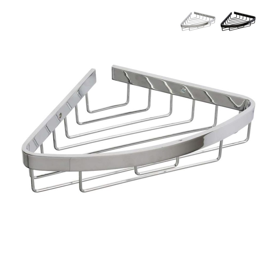 Eck-Duschablage aus schwarz verchromtem Aluminium Attractive Aktion Eck-Duschablage aus schwarz verchromtem Aluminium Attractive Aktion