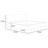 Lit double grand format 180x200 design avec coffre Sunny K 