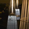 Poêle à gaz extérieur chauffage au gaz design moderne LED Bar Restaurant lumières DolceVita E.P. Dimensions
