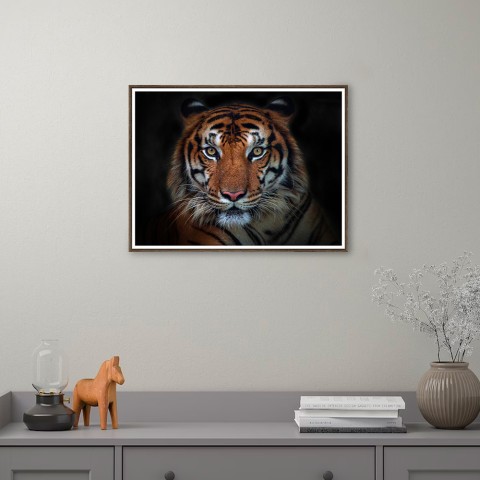 Fotoposter drucken Tier Tiger Rahmen 30x40cm Unika 0027 Aktion