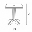 Schwarz Quadratisch Tisch und 2 Stühle Farbiges Polypropylen-Innenmastenset Grand Soleil Ice Aia 