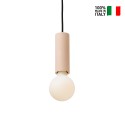 Lampada sospensione cilindro design minimalista cucina ristorante Ila 
