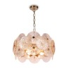 Lampadario soffitto moderno metallo dorato dischi vetro Aster Maytoni Offerta
