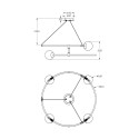 Lampadario cerchi sospeso moderno 4 luci sfere opaco Balance Maytoni Modello