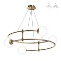 Lampadario cerchi sospeso moderno 4 luci sfere opaco Balance Maytoni Vendita