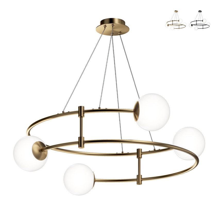 Lampadario cerchi sospeso moderno 4 luci sfere opaco Balance Maytoni Vendita Lampadario cerchi sospeso moderno 4 luci sfere opaco Balance Maytoni Vendita