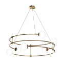 Lampadario moderno 6 sfere palle vetro cerchi spirale Balance Maytoni Sconti