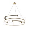 Lampadario moderno 6 sfere palle vetro cerchi spirale Balance Maytoni Sconti