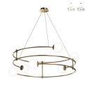 Suspension moderne 6 sphères en verre anneaux spirale Balance Maytoni Promotion