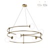 Suspension moderne 6 sphères en verre anneaux spirale Balance Maytoni Promotion