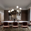 Lampadario moderno 6 sfere palle vetro cerchi spirale Balance Maytoni Offerta