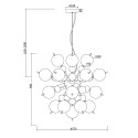 Lampadario soggiorno design moderno sfere vetro soffiato Bolla Maytoni Saldi