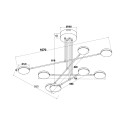 Lampadario a sospensione moderno 8 luci LED regolabili Fad Maytoni Stock