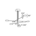 Suspension moderne 8 lumières LED réglables Fad Maytoni Réductions