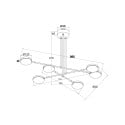 Lampadario design moderno 6 luci LED regolabili a soffitto Fad Maytoni Sconti