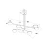 Lampadario design moderno 6 luci LED regolabili a soffitto Fad Maytoni Sconti