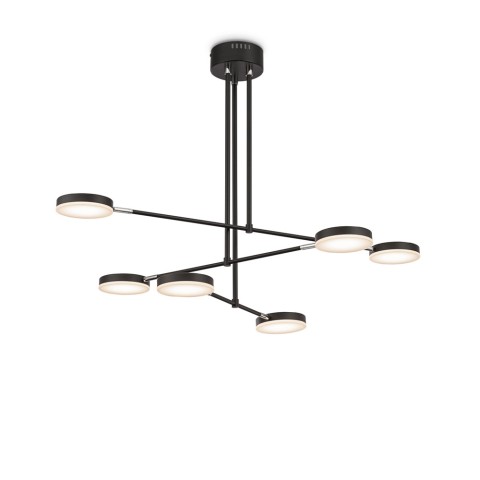 Lampadario design moderno 6 luci LED regolabili a soffitto Fad Maytoni Promozione