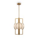 Lampadario moderno in metallo dorato a sospensione 3 luci Marmo Maytoni Promozione