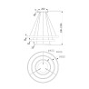 Lampadario LED a soffitto regolabile stile minimal 3 cerchi anelli Rim Maytoni Sconti