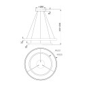 Lampadario a sospensione soggiorno 2 anelli LED moderno Rim Maytoni Sconti