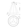 Lampadario a sospensione soggiorno 2 anelli LED moderno Rim Maytoni Sconti
