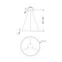Lampadario design minimal a soffitto cerchio LED Ø 60cm Rim Maytoni Saldi