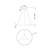 Lampadario design minimal a soffitto cerchio LED Ø 60cm Rim Maytoni Saldi