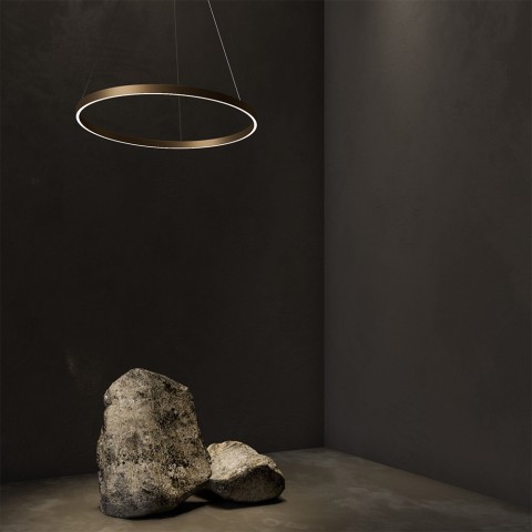 Lampadario design minimal a soffitto cerchio LED Ø 60cm Rim Maytoni Promozione