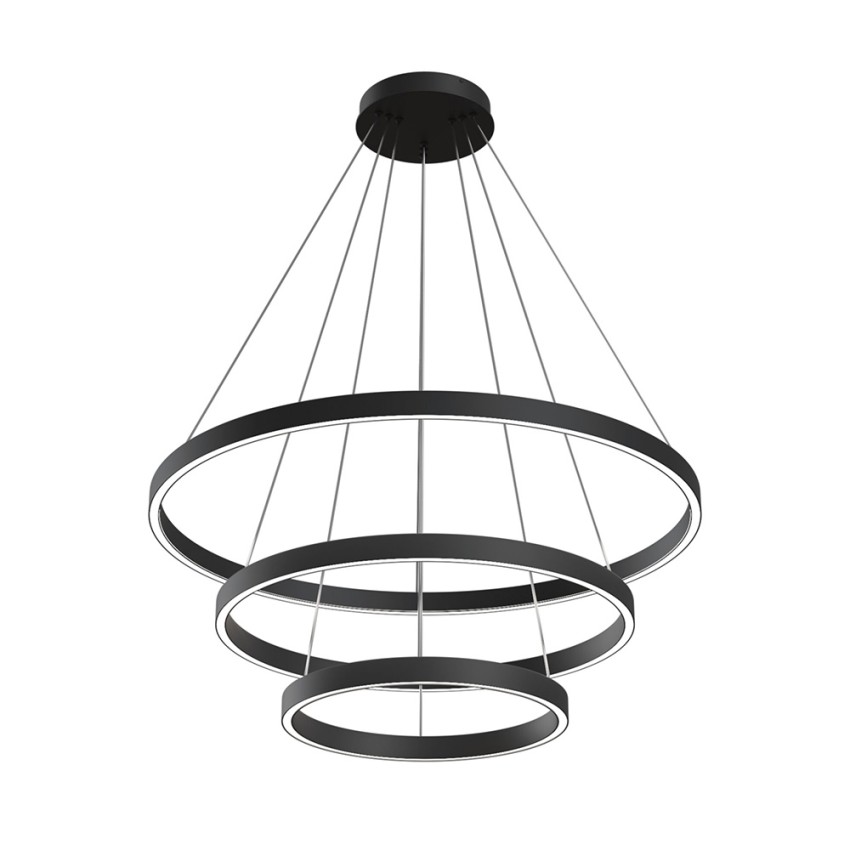 Lampadario LED a sospensione nero 3 cerchi regolabile Rim Maytoni Promozione Lampadario LED a sospensione nero 3 cerchi regolabile Rim Maytoni Promozione