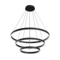 Lampadario LED a sospensione nero 3 cerchi regolabile Rim Maytoni Promozione