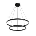 Lampadario a soffitto nero moderno regolabile 2 cerchi LED Rim Maytoni Vendita