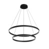 Lampadario a soffitto nero moderno regolabile 2 cerchi LED Rim Maytoni Vendita