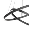 Lampadario a soffitto nero moderno regolabile 2 cerchi LED Rim Maytoni Saldi