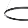 Lampadario luce LED a sospensione cerchio nero Ø 80cm Rim Maytoni Vendita