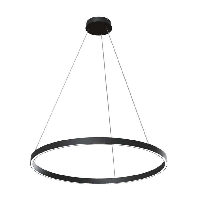 Lampadario luce LED a sospensione cerchio nero Ø 80cm Rim Maytoni Promozione Lampadario luce LED a sospensione cerchio nero Ø 80cm Rim Maytoni Promozione