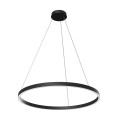Lampadario luce LED a sospensione cerchio nero Ø 80cm Rim Maytoni Promozione