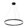 Lampadario luce LED a sospensione cerchio nero Ø 80cm Rim Maytoni Promozione