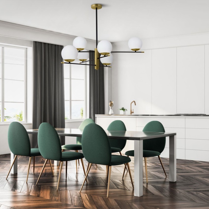 Moderne Deckenleuchte mit 6 mattweißen Kugeln Nostalgia Maytoni Aktion Moderne Deckenleuchte mit 6 mattweißen Kugeln Nostalgia Maytoni Aktion