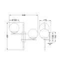 Lampada da parete applique nero dorato 2 sfere bianco Nostalgia Maytoni Sx Offerta