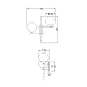 Applique lampada da parete camera da letto 2 sfere Nostalgia Maytoni Dx Offerta