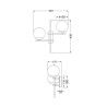 Applique lampada da parete camera da letto 2 sfere Nostalgia Maytoni Dx Offerta