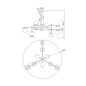 Lampadario a soffitto sospeso moderno nero dorato Nostalgia Maytoni Saldi