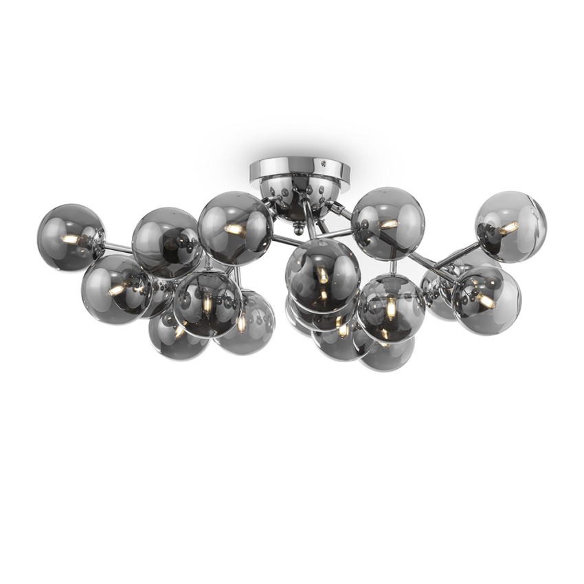 Plafoniera a soffitto metallo cromato sfere vetro fumè Dallas Maytoni Promozione Plafoniera a soffitto metallo cromato sfere vetro fumè Dallas Maytoni Promozione