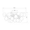 Plafoniera a soffitto metallo cromato sfere vetro fumè Dallas Maytoni Catalogo