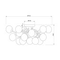 Lampada moderna metallo cromato a soffitto palle vetro Dallas Maytoni Sconti