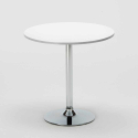 Table Ronde Blanche 70x70cm Avec 2 Chaises Colorées Et Transparentes Set Intérieur Bar Café Dune Silver Dimensions