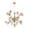 Lampadario soffitto a sospensione dorato sfere vetro ambra Dallas Maytoni Offerta